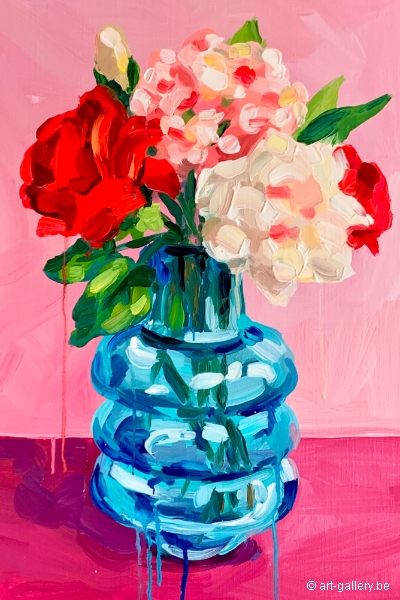 DE VLIEGHER Alice - Flowers in blue vase